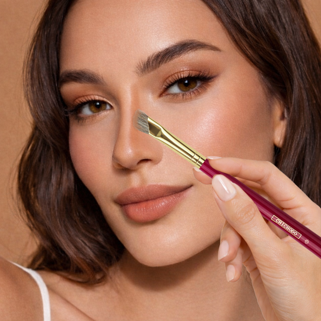 Cọ Khối Mũi Đầu Vát/Highlight Vùng Nhỏ CHICHODO Big Angled Nose Shadow C128